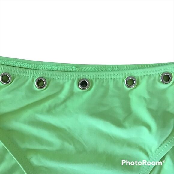 Tinibikini Neon Green Gromet Bikini Briefs Small - Picture 4 of 7